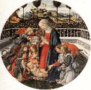 Francesco Botticini The Adoration of the Child oil painting reproduction
